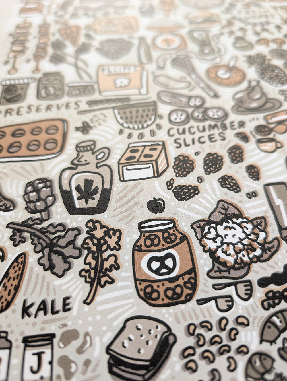 Illustrated Foodie Digital Print by Brainstorm