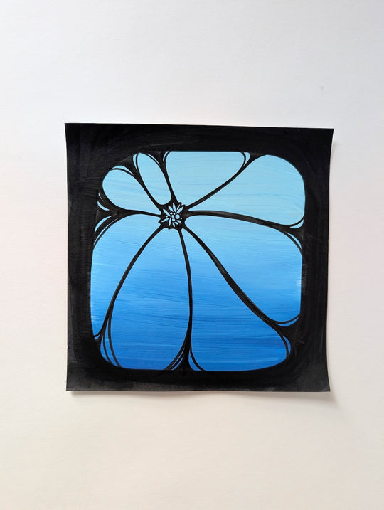 FLORAL PORTHOLE - Original Painting by Briana Feola