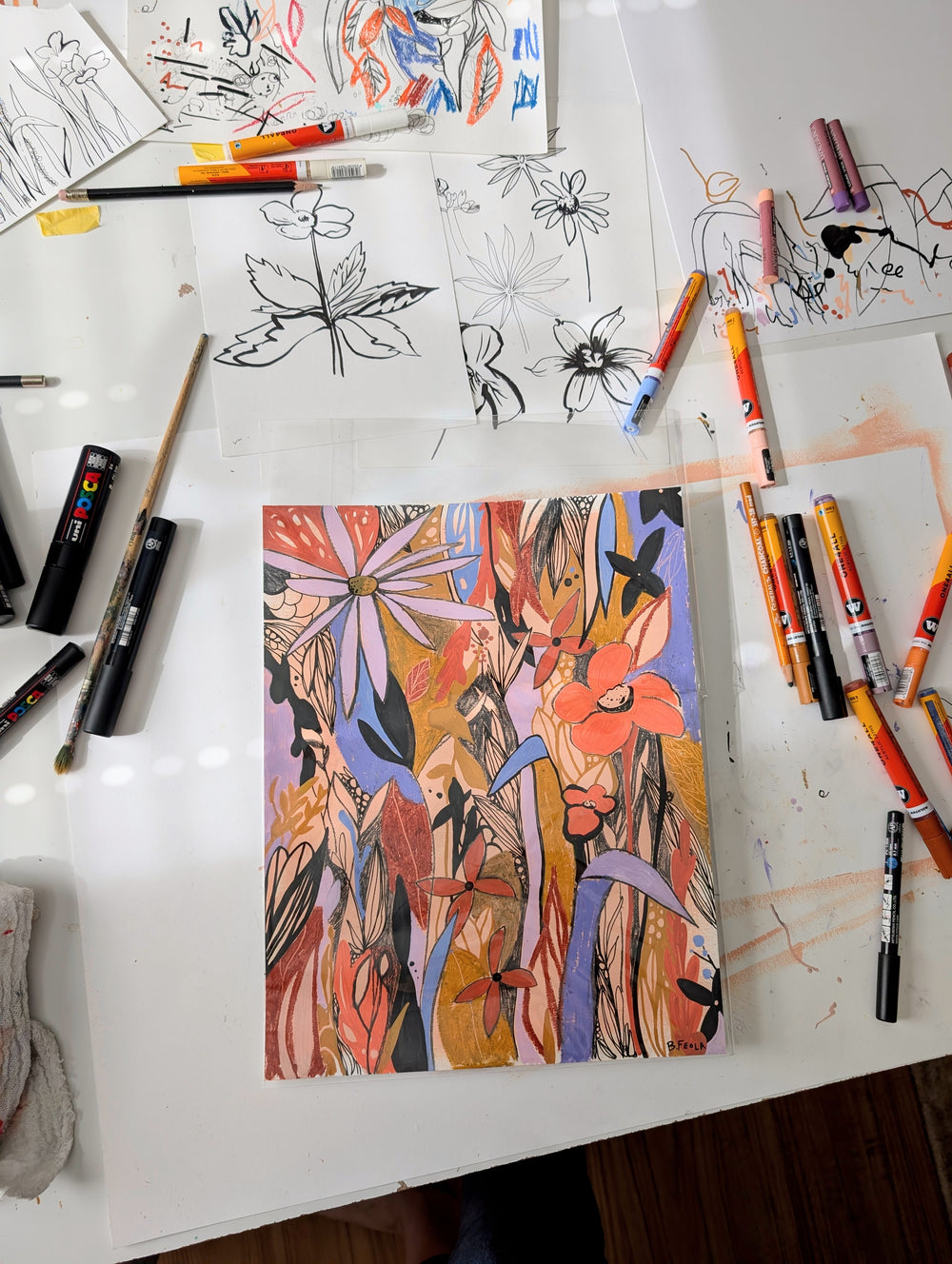 Grow Gardens original painting by Briana Feola 1