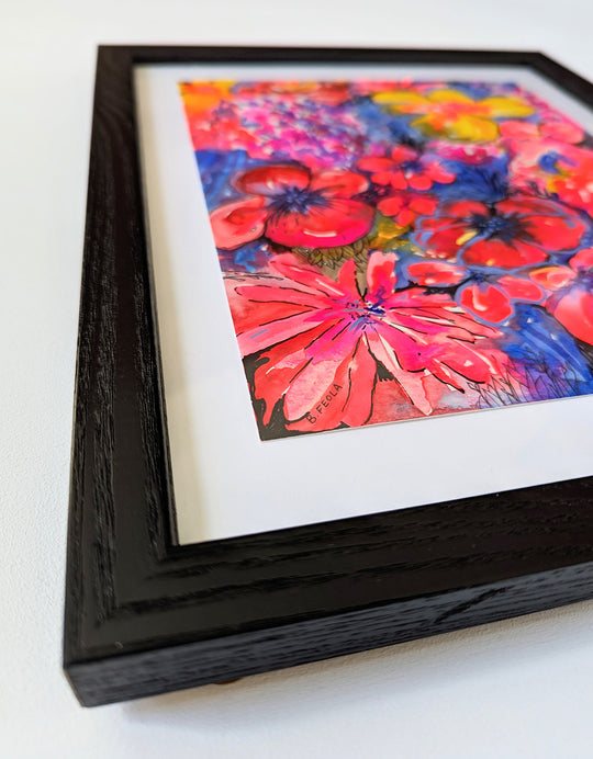 Neon Floral #4 - Original Painting by Briana Feola