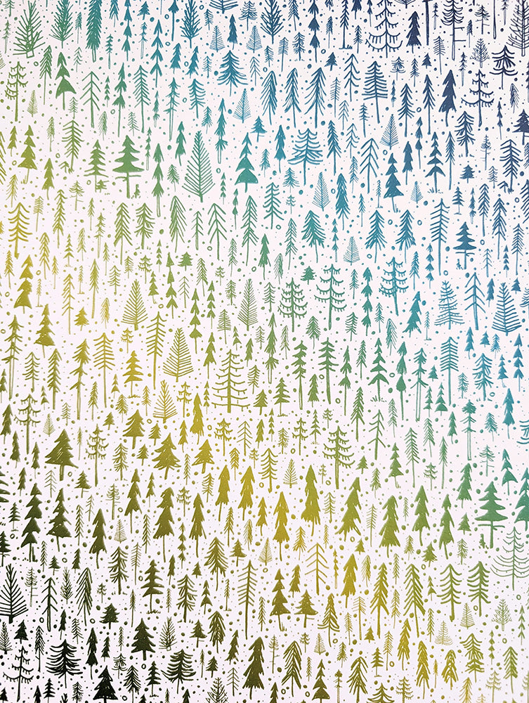 Brainstorm Ombre Pine Trees Digital Print