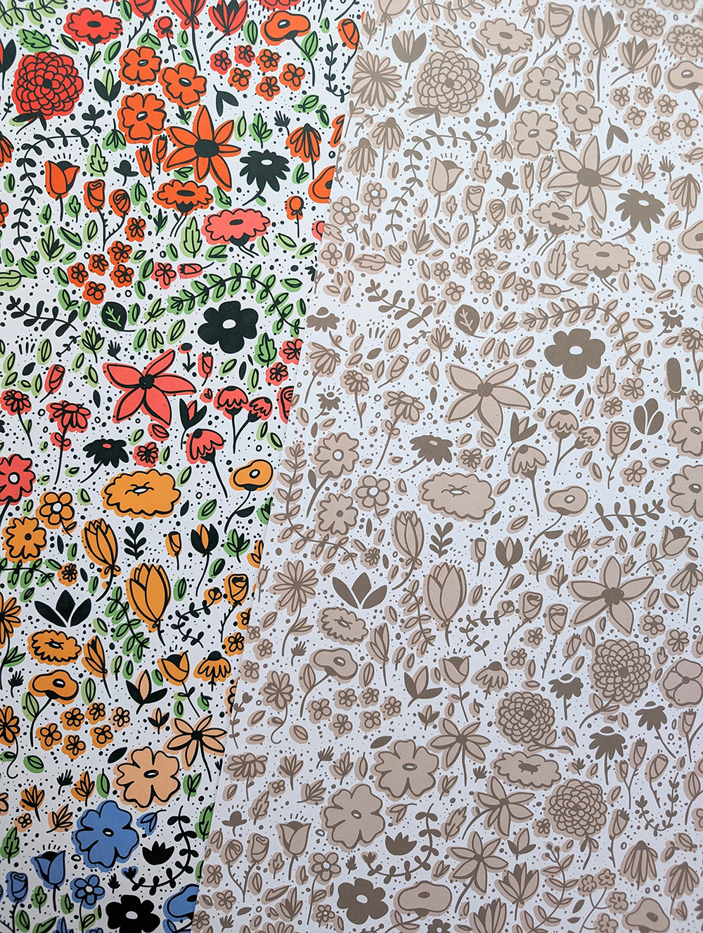 Flowerbed Print - Muted