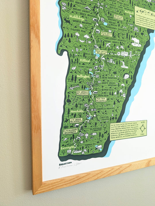 Vermont Long Trail Print by Brainstorm
