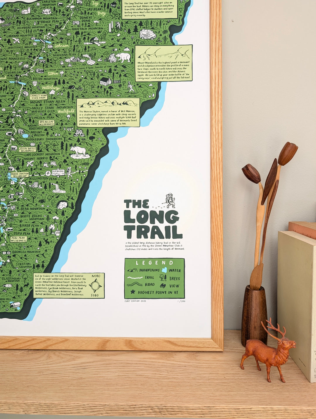 Vermont Long Trail Print by Brainstorm