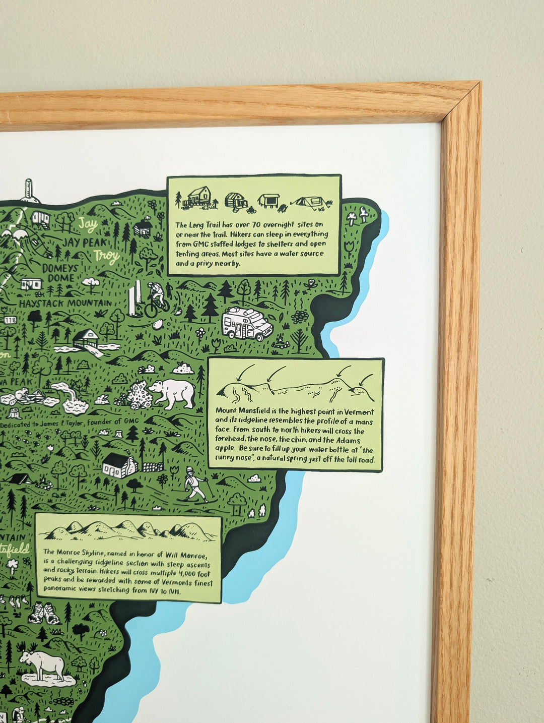 Vermont Long Trail Print by Brainstorm