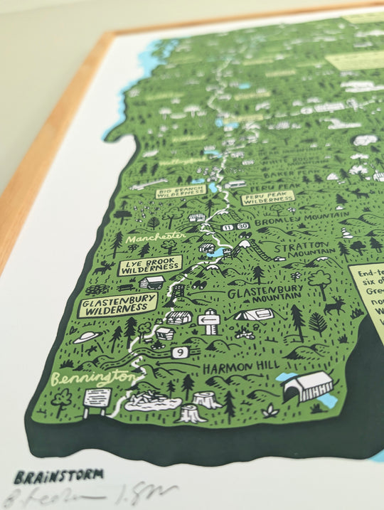 Vermont Long Trail Print by Brainstorm