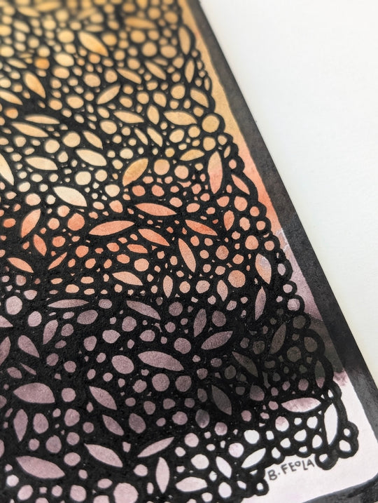 Warm Lattice - Original Painting by Briana Feola