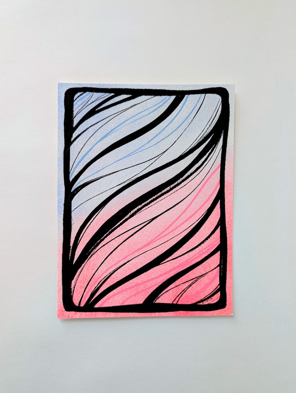 on the curve original painting by Briana Feola