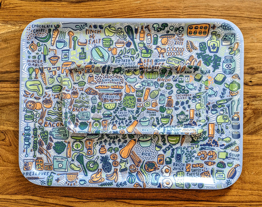 Foodie Illustrated Birch Trays by Brainstorm