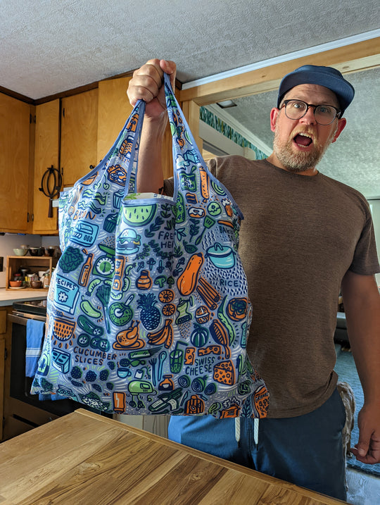 Foodie Reusable Tote by Brainstorm