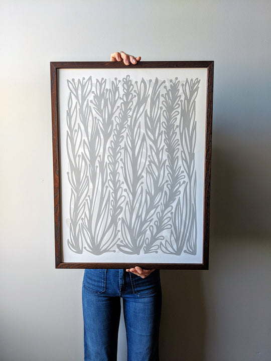 Gray Vines Print by Brainstorm 