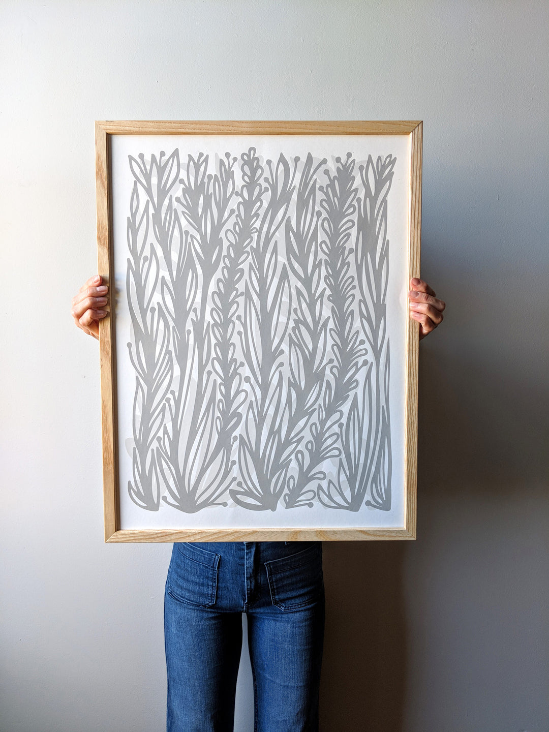 Gray Vines Print by Brainstorm 